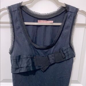 Juicy Couture Navy Sleeveless Top with Bow and Eyelash detail